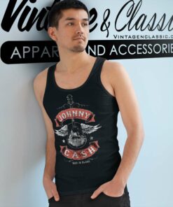 Johnny Cash Winged Guitar Tank Top Racerback