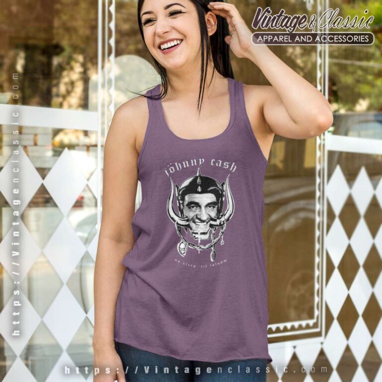 Johnny Cash X Motorhead No Sleep Til Folsom Tank Top Racerback Johnny Cash X Motorhead No Sleep Til Folsom Tank Top Racerback