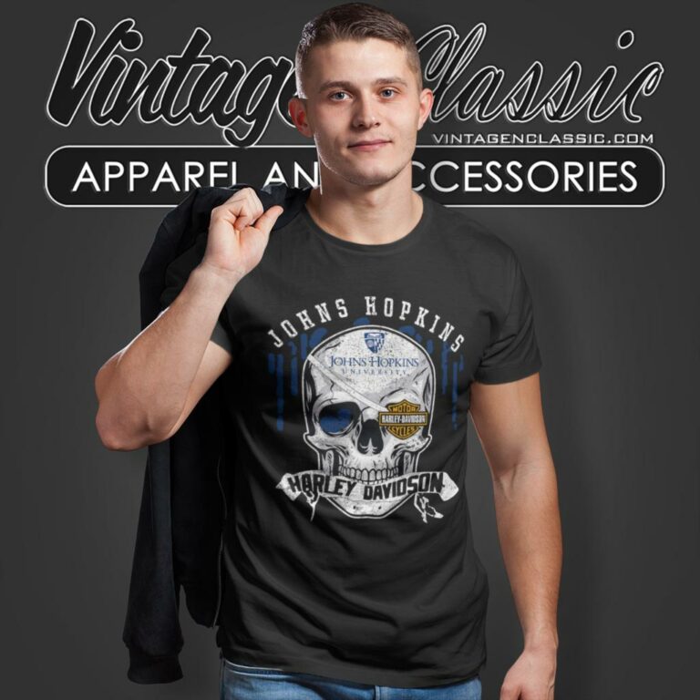 Johns Hopkins University Harley Davidson Skull T Shirt Johns Hopkins University Harley Davidson Skull T Shirt