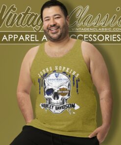Johns Hopkins University Harley Davidson Skull Tank Top Racerback