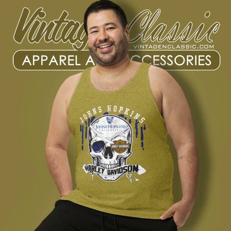Johns Hopkins University Harley Davidson Skull Tank Top Racerback Johns Hopkins University Harley Davidson Skull Tank Top Racerback