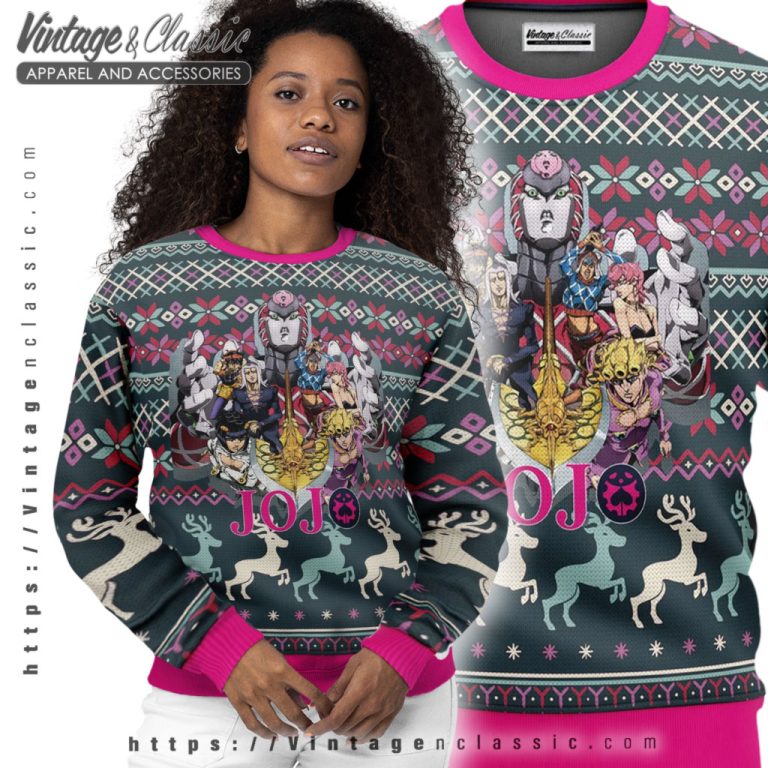 Jojos Bizarre Adventure Ugly Christmas Sweater Women Ugly Sweater Jojos Bizarre Adventure Ugly Christmas Sweater Women Ugly Sweater