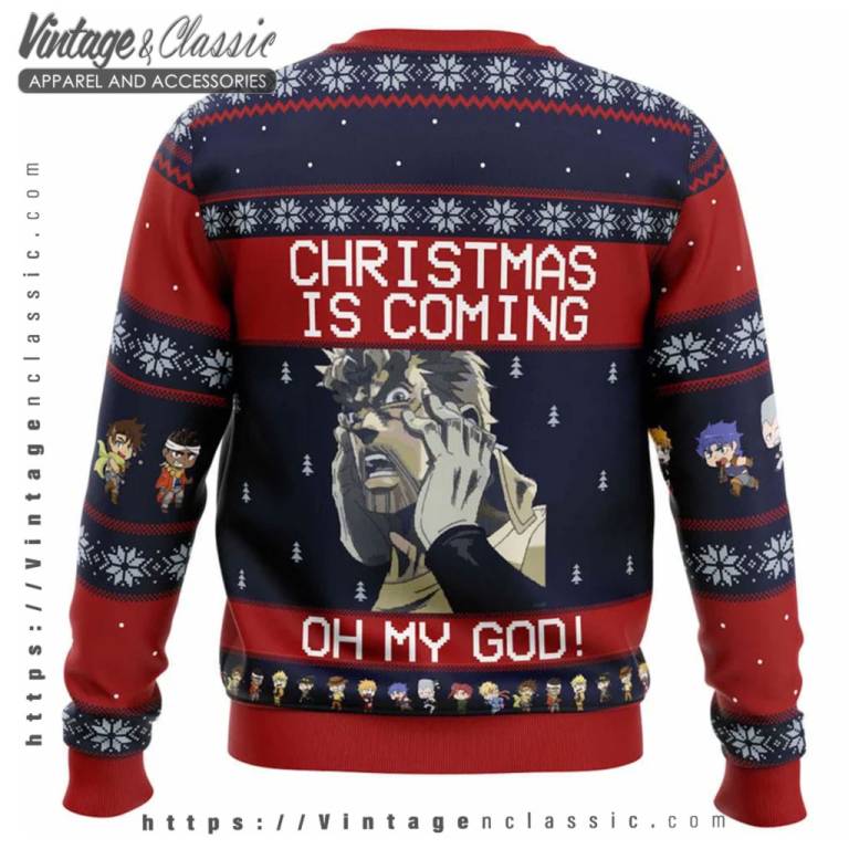 Jojos Bizarre Adventure Ugly Christmas Sweater back Ugly Sweater Jojos Bizarre Adventure Ugly Christmas Sweater back Ugly Sweater