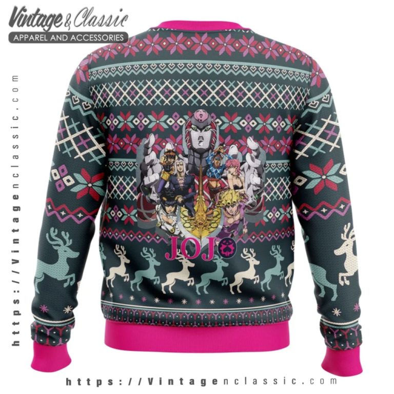 Jojos Bizarre Adventure Ugly Christmas Sweater back Ugly Sweater Jojos Bizarre Adventure Ugly Christmas Sweater back Ugly Sweater
