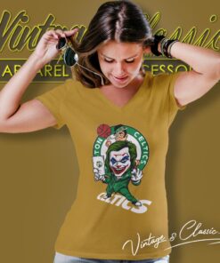 Joker Boston Celtics Shirt 5 Joker Boston Celtics Shirt V Neck TShirt