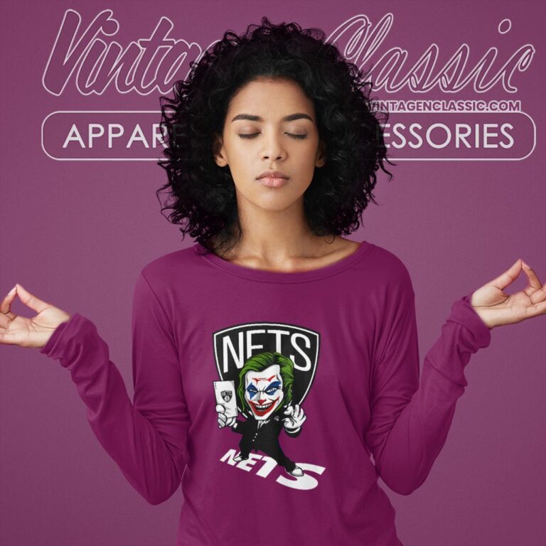 Joker Brooklyn Nets Shirt Long Sleeve Tee Joker Brooklyn Nets Shirt Long Sleeve Tee