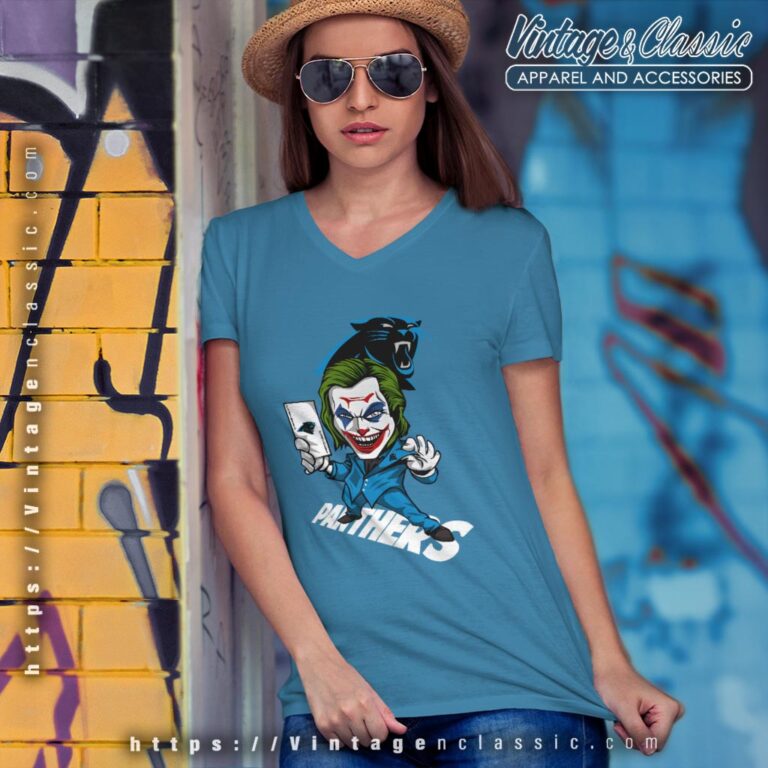 Joker Carolina Panthers Shirt V Neck TShirt Joker Carolina Panthers Shirt V Neck TShirt