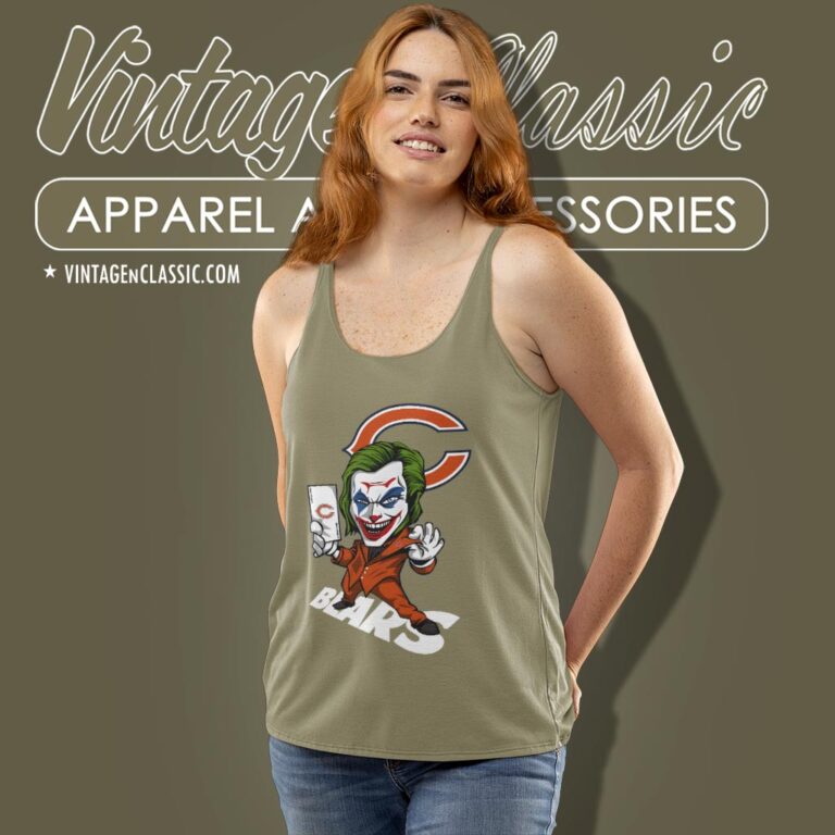 Joker Chicago Bears Shirt Tank Top Racerback Joker Chicago Bears Shirt Tank Top Racerback