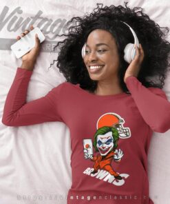 Joker Cleveland Browns Shirt Long Sleeve Tee