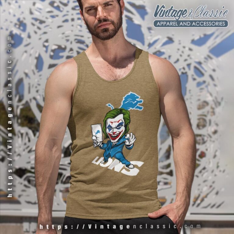 Joker Detroit Lions Shirt Tank Top Racerback Joker Detroit Lions Shirt Tank Top Racerback
