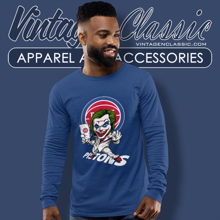 Joker Detroit Pistons Shirt Long Sleeve Tee Joker Detroit Pistons Shirt Long Sleeve Tee
