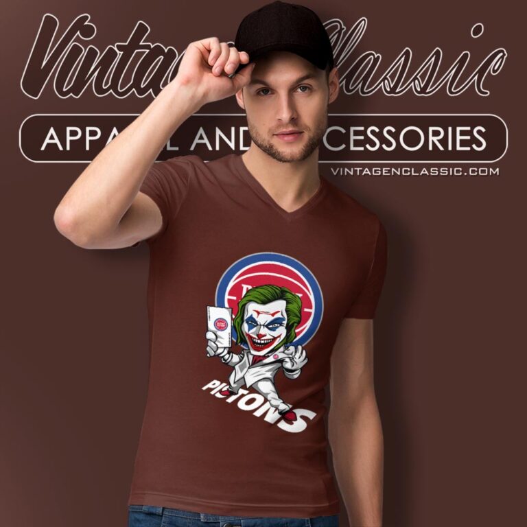 Joker Detroit Pistons Shirt V Neck TShirt Joker Detroit Pistons Shirt V Neck TShirt