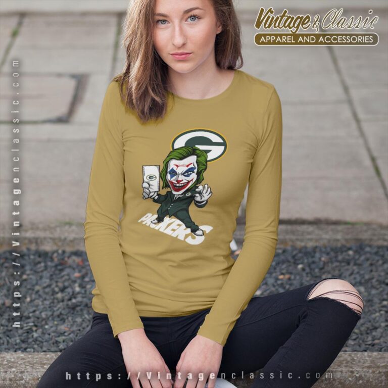Joker Green Bay Packers Shirt Long Sleeve Tee Joker Green Bay Packers Shirt Long Sleeve Tee