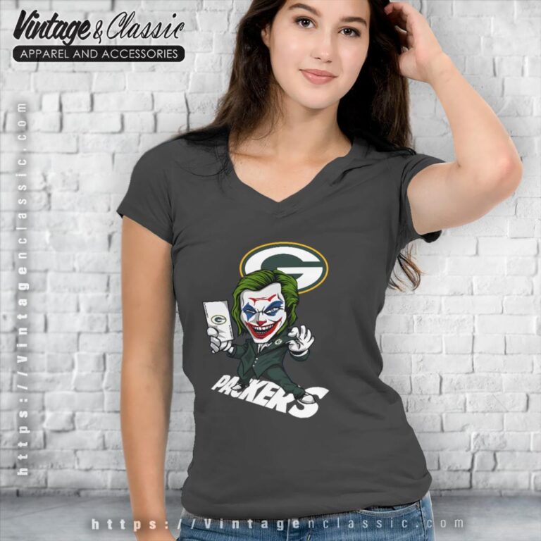 Joker Green Bay Packers Shirt V Neck TShirt Joker Green Bay Packers Shirt V Neck TShirt