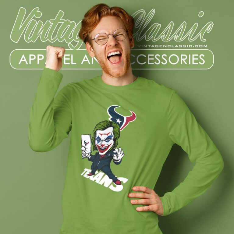 Joker Houston Texans Shirt Long Sleeve Tee Joker Houston Texans Shirt Long Sleeve Tee