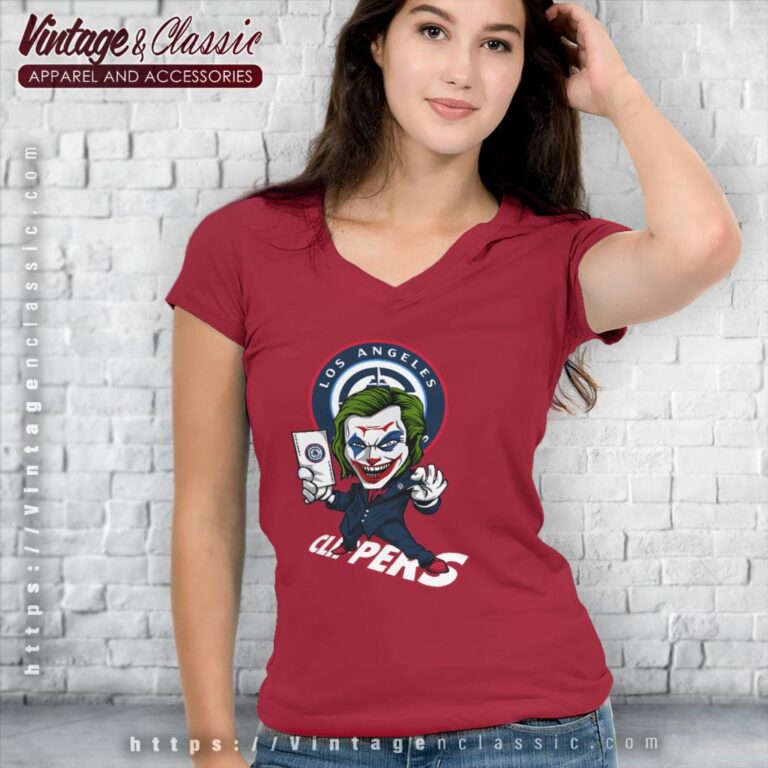 Joker Los Angeles Clippers Shirt V Neck TShirt Joker Los Angeles Clippers Shirt V Neck TShirt