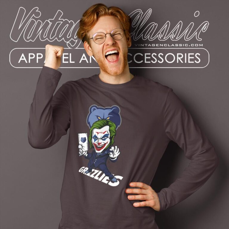Joker Memphis Grizzlies Shirt Long Sleeve Tee Joker Memphis Grizzlies Shirt Long Sleeve Tee