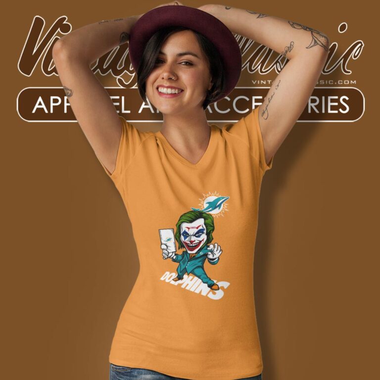 Joker Miami Dolphins Shirt V Neck TShirt Joker Miami Dolphins Shirt V Neck TShirt