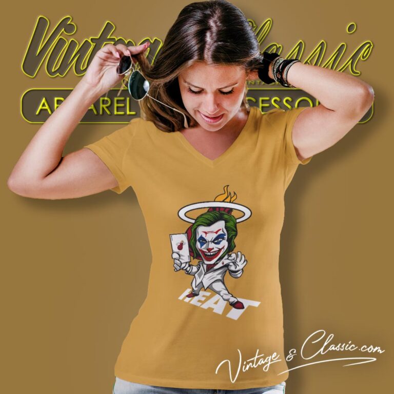 Joker Miami Heat Shirt V Neck TShirt Joker Miami Heat Shirt V Neck TShirt