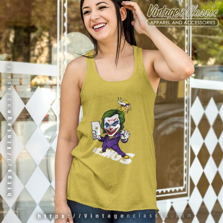 Joker Minnesota Vikings Shirt Tank Top Racerback Joker Minnesota Vikings Shirt Tank Top Racerback
