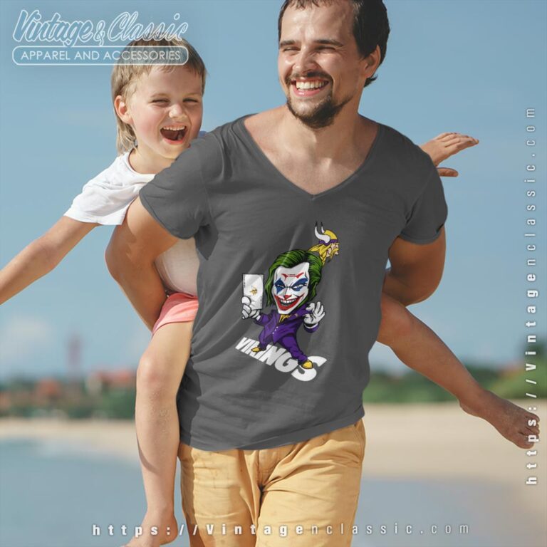 Joker Minnesota Vikings Shirt V Neck TShirt Joker Minnesota Vikings Shirt V Neck TShirt