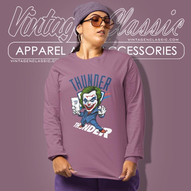 Joker Oklahoma City Thunder Shirt Long Sleeve Tee Joker Oklahoma City Thunder Shirt Long Sleeve Tee