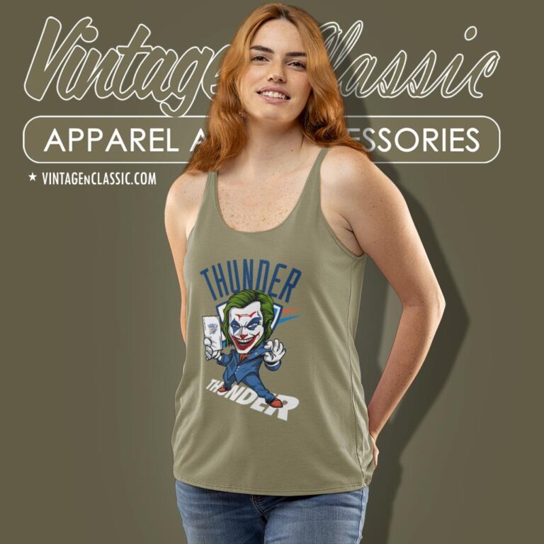 Joker Oklahoma City Thunder Shirt Tank Top Racerback Joker Oklahoma City Thunder Shirt Tank Top Racerback