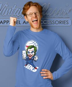 Joker Philadelphia 76ers Shirt 2 Joker Philadelphia 76ers Shirt Long Sleeve Tee