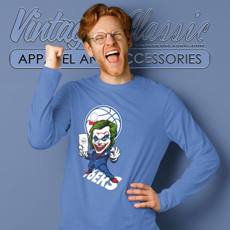 Joker Philadelphia 76ers Shirt Long Sleeve Tee Joker Philadelphia 76ers Shirt Long Sleeve Tee