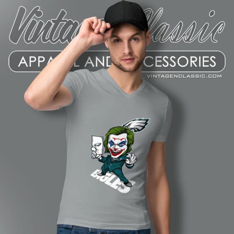 Joker Philadelphia Eagles Shirt V Neck TShirt Joker Philadelphia Eagles Shirt V Neck TShirt