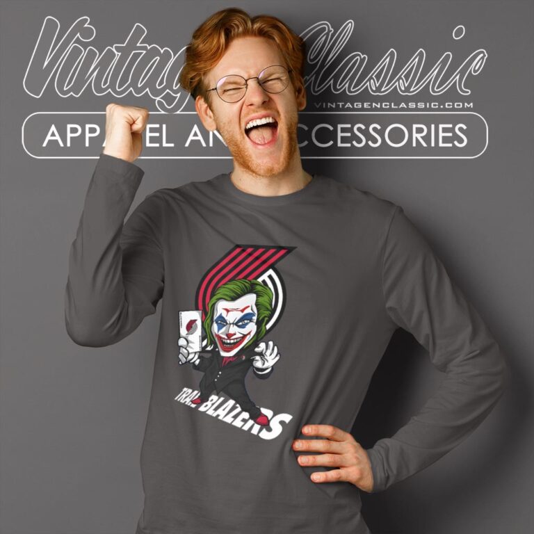 Joker Portland Trail Blazers Shirt Long Sleeve Tee Joker Portland Trail Blazers Shirt Long Sleeve Tee
