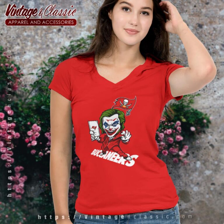 Joker Tampa Bay Buccaneers Shirt V Neck TShirt Joker Tampa Bay Buccaneers Shirt V Neck TShirt