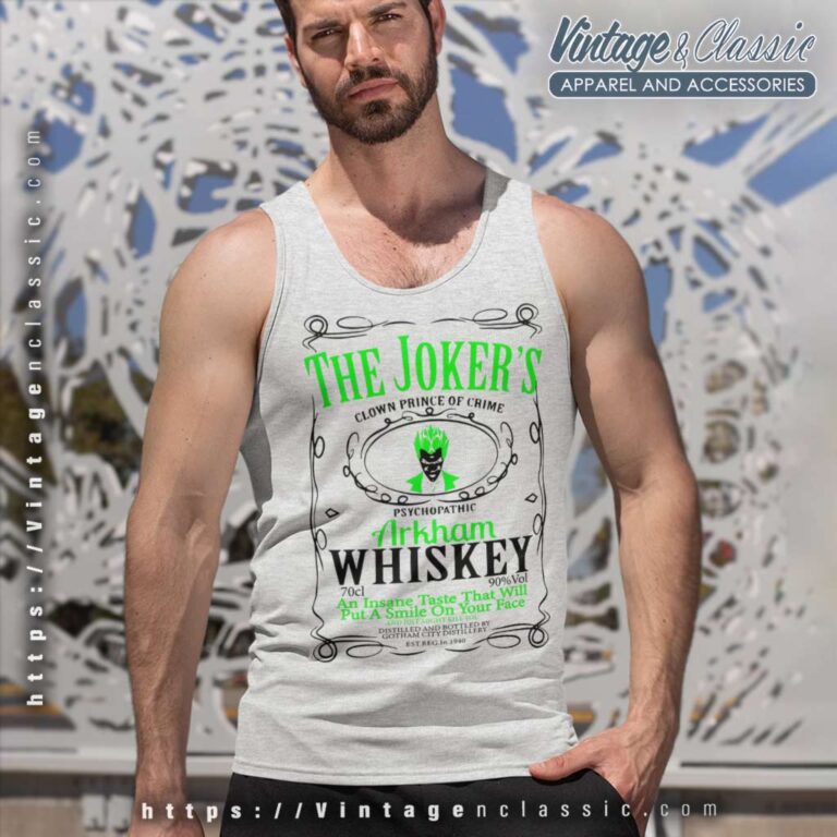 Jokers Whiskey Batman Mashup Tank Top Racerback Jokers Whiskey Batman Mashup Tank Top Racerback