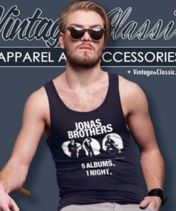 Jonas Brothers 5 Albums 1 Night Tank Top Racerback