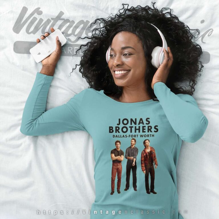 Jonas Brothers Five Albums One Night The Tour 2023 Long Sleeve Tee Jonas Brothers Five Albums One Night The Tour 2023 Long Sleeve Tee