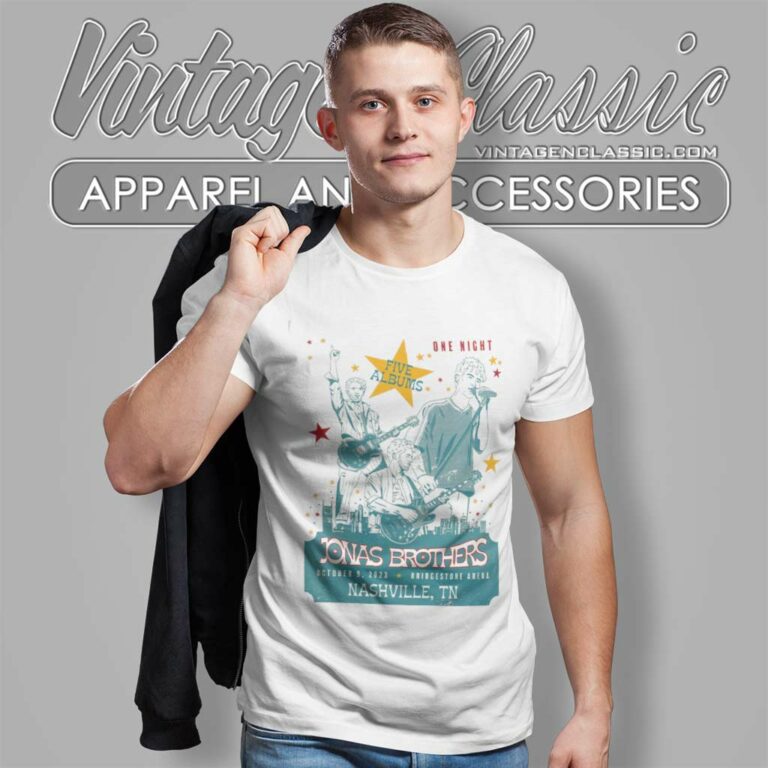 Jonas Brothers Nashville Five Album T Shirt Jonas Brothers Nashville Five Album T Shirt