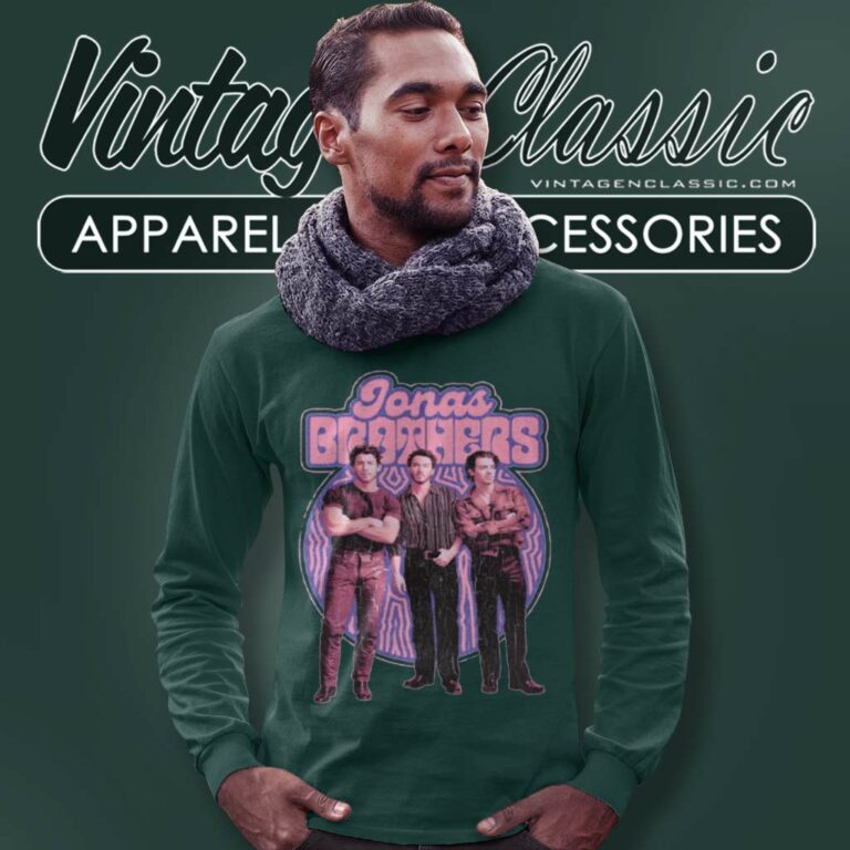 Jonas Brothers Purple Retro Long Sleeve Tee Jonas Brothers Purple Retro Long Sleeve Tee