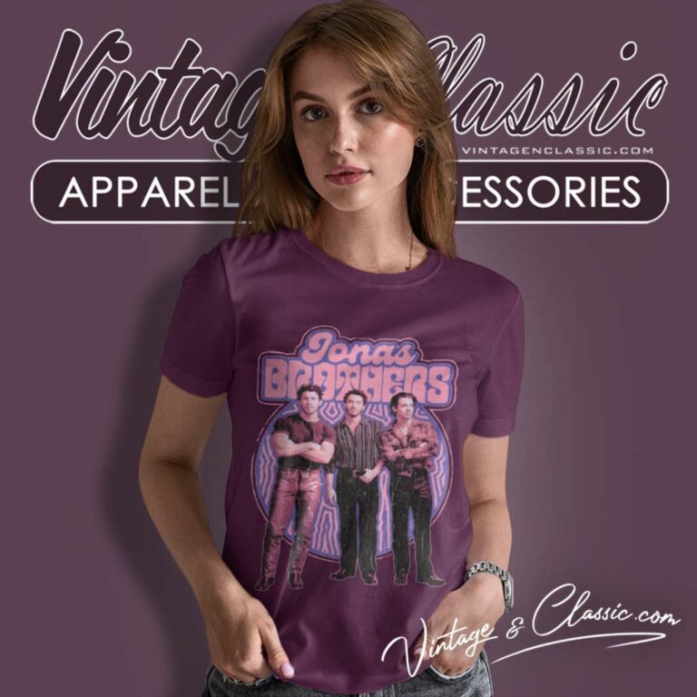 Jonas Brothers Purple Retro Women TShirt Jonas Brothers Purple Retro Women TShirt