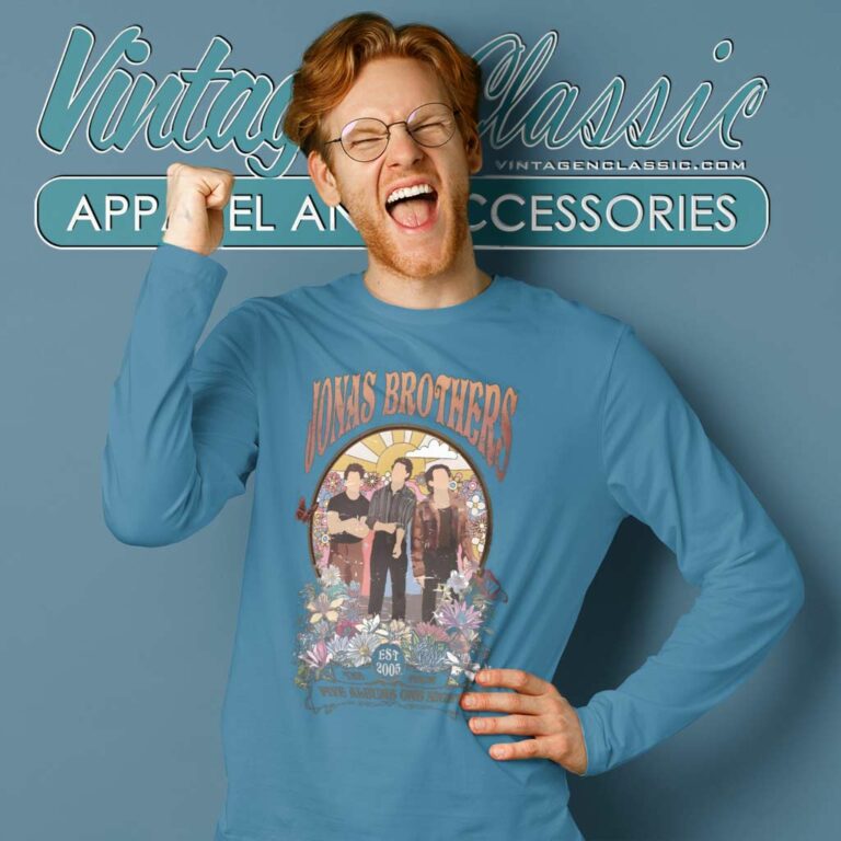 Jonas Brothers Shirt Five Albums One Night Long Sleeve Tee Jonas Brothers Shirt Five Albums One Night Long Sleeve Tee