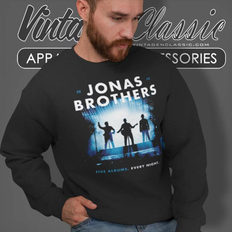 Jonas Brothers Shirt The Tour Five Albums Every Night Sweatshirt Jonas Brothers Shirt The Tour Five Albums Every Night Sweatshirt
