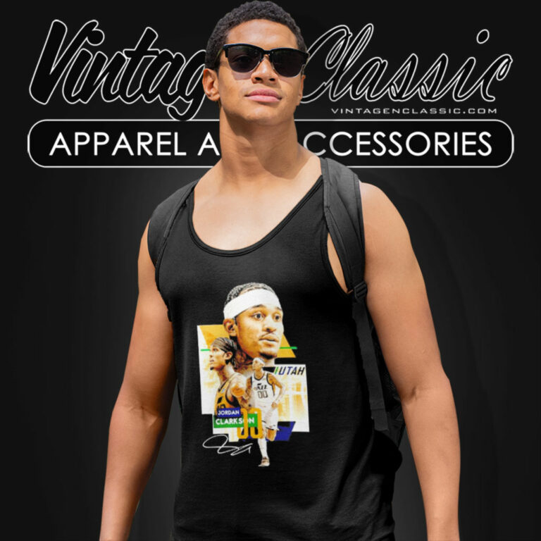 Jordan Clarkson Utah Jazz Signature Tank Top Racerback Jordan Clarkson Utah Jazz Signature Tank Top Racerback