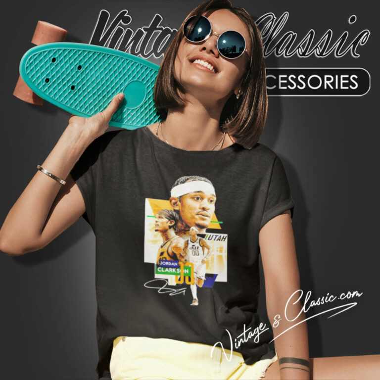 Jordan Clarkson Utah Jazz Signature Women T Shirt Jordan Clarkson Utah Jazz Signature Women T Shirt