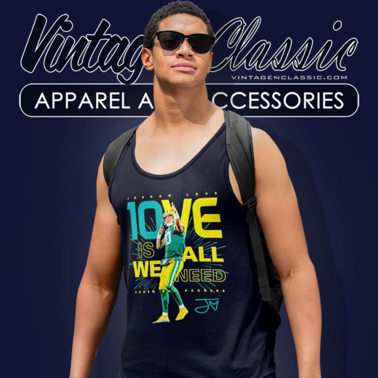 Jordan Love Green Bay Packers Love Is All We Need Signature Tank Top Racerback Jordan Love Green Bay Packers Love Is All We Need Signature Tank Top Racerback