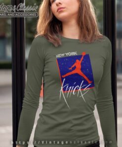 Jordan Max90 Nba New York Knicks Long Sleeve Tee