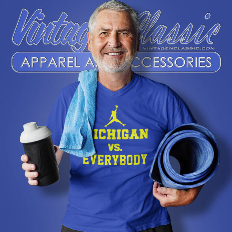 Jordan Michigan Vs Everybody V Neck TShirt Jordan Michigan Vs Everybody V Neck TShirt