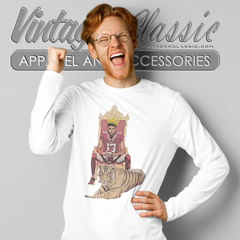 Jordan Travis Tiger King Shirt Qb Jordan Travis 13 Long Sleeve Tee Jordan Travis Tiger King Shirt Qb Jordan Travis 13 Long Sleeve Tee