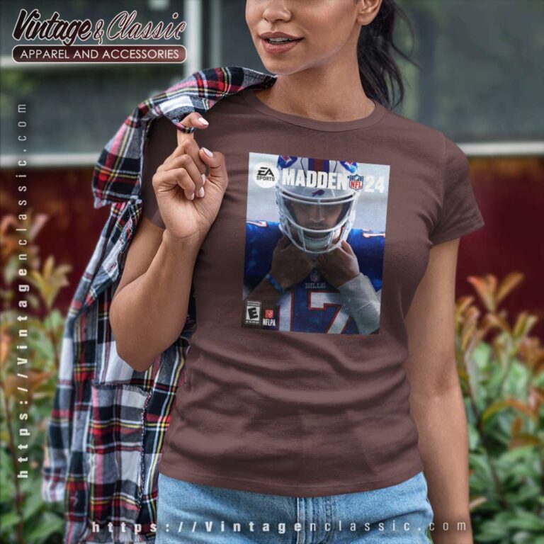 Josh Allen Lands Madden 24 Cover Women TShirt Josh Allen Lands Madden 24 Cover Women TShirt