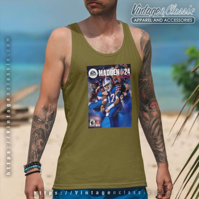 Josh Allen Madden 24 Cover Tank Top Racerback Josh Allen Madden 24 Cover Tank Top Racerback