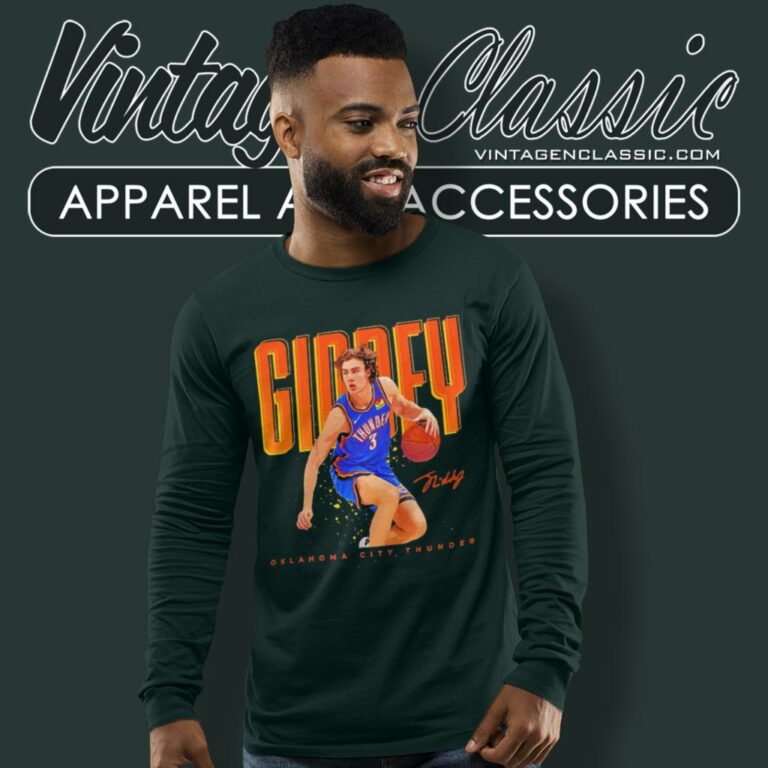 Josh Giddey Oklahoma City Thunder Signatures Long Sleeve Tee Josh Giddey Oklahoma City Thunder Signatures Long Sleeve Tee