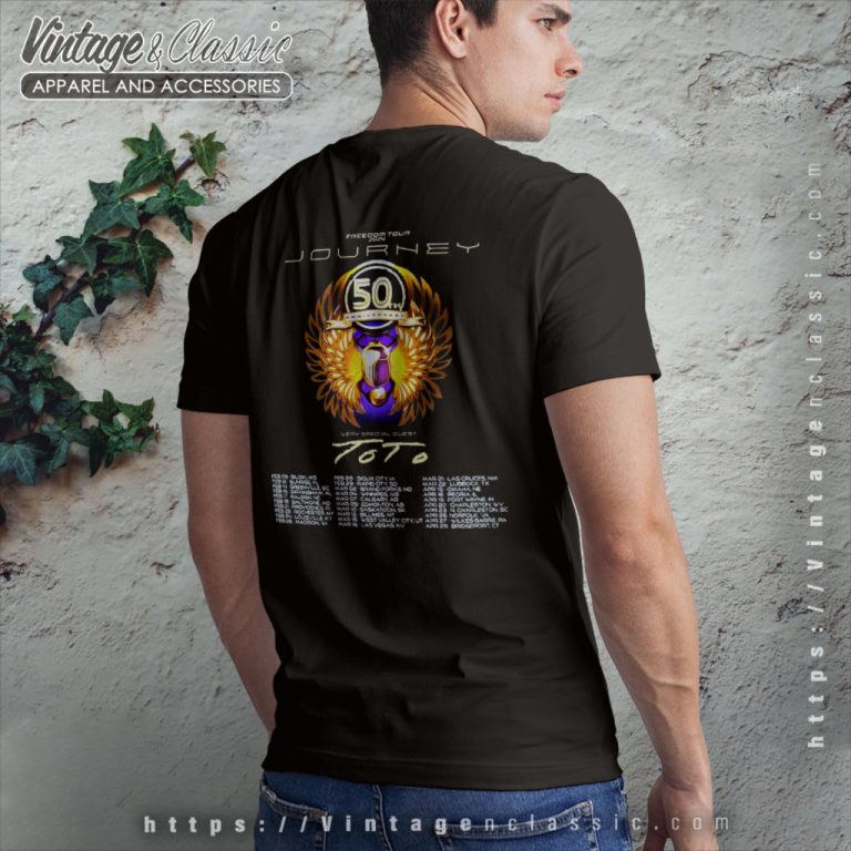 Journey And Toto Freedom Tour 2024 Backside T Shirt Journey And Toto Freedom Tour 2024 Backside T Shirt